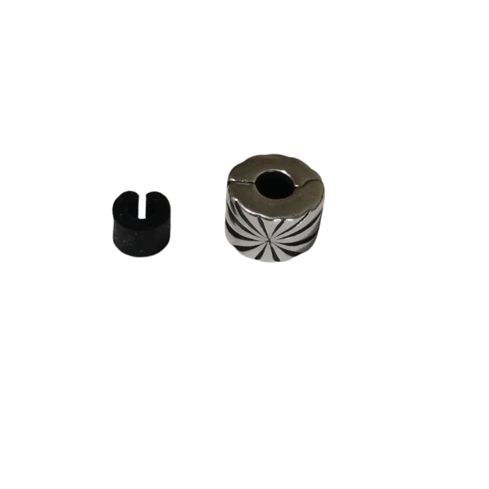 Pandora Sunburst Charm clip with rubber stopper Sterling Silver